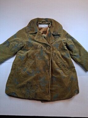 Vintage Signature Next British Kids Velvet Style Coat Size 2-3years (Bin2)